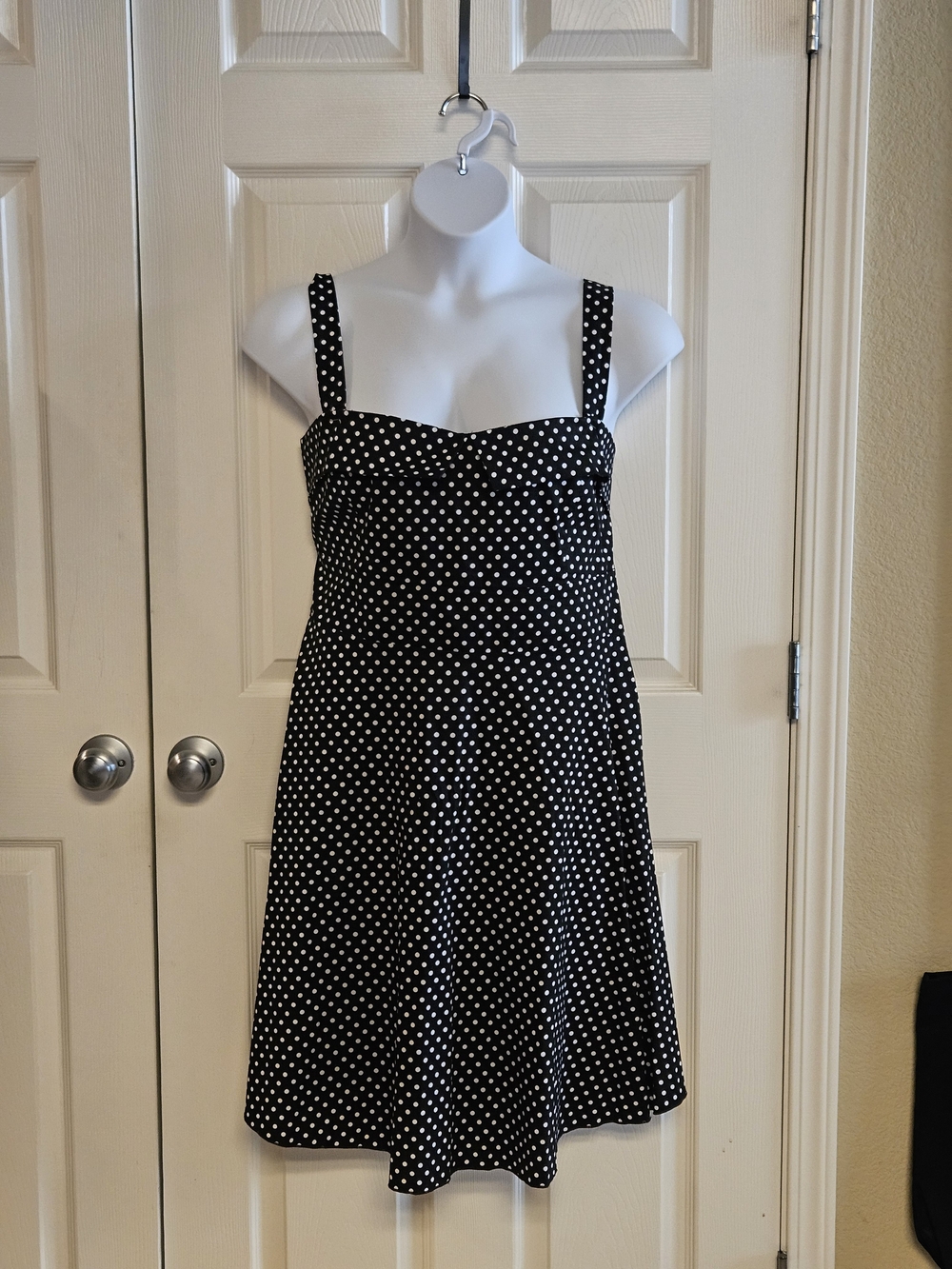 FunFash Black and White Polka Dot A-Line Dress - 22/24